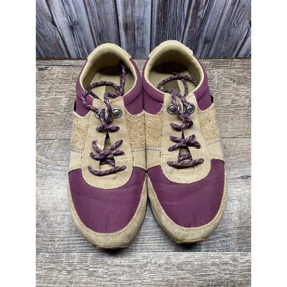 EUC Women's Size 7.5 Teva Highside 84 Shoes Deep Taupe Maroon Leather Sneakers - Picture 2 of 5